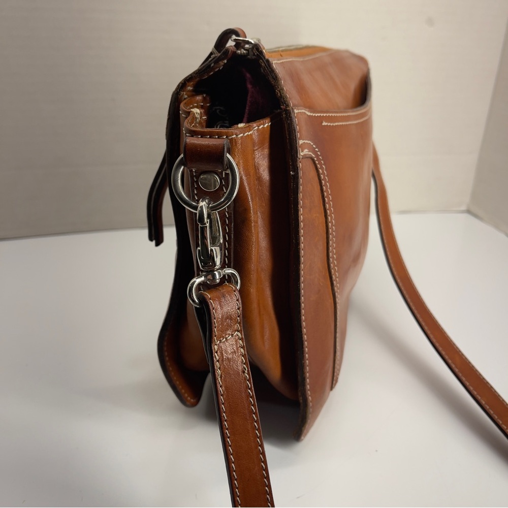 Cavalcanti Genuine Elegant Brown Leather Women’s Crossbody Bag - Picture 8 of 14